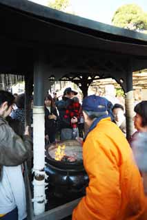 fotografia, materiale, libero il panorama, dipinga, fotografia di scorta,Shibamata Sakra Deranam Indra incensano possessore, Fiamma, Faith, tempio, Buddismo