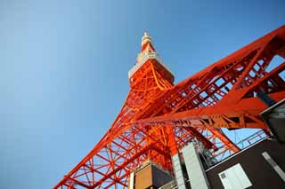 Foto, materieel, vrij, landschap, schilderstuk, bevoorraden foto,Tokio Toren, Collectie elektrisch golf toren, Rode en blanke, Een antenne, Een observatory