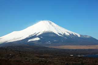 Foto, materieel, vrij, landschap, schilderstuk, bevoorraden foto,Mt. Fuji, Fujiyama, De besneeuwde bergen, Nevel van sneeuwen, Ht mountaintop