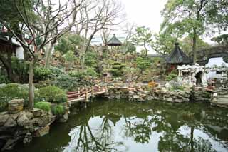 Foto, materiell, befreit, Landschaft, Bild, hat Foto auf Lager,Mt. Yuyuan Garden befiehlt Tempel, Joss Hausgarten, , Chinesischer Essensstil, Teich