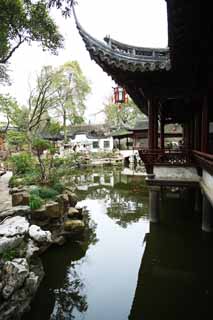 Foto, materieel, vrij, landschap, schilderstuk, bevoorraden foto,Mt. Yuyuan Tuin tempel bevelen, Joss huis tuinieren, , Chinees etenswaar trant, Waterplas