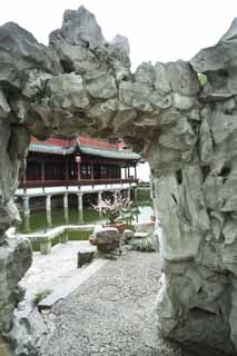 Foto, materiell, befreit, Landschaft, Bild, hat Foto auf Lager,Yuyuan Garden deformierte Kalkstein, Joss Hausgarten, , deformierter Kalkstein, Chinesisches Gebude