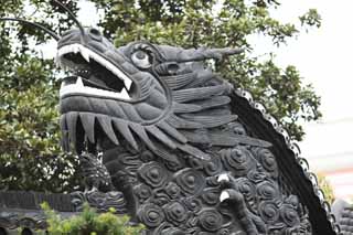 photo, la matire, libre, amnage, dcrivez, photo de la rserve,Yuyuan Garden mur du dragon, Joss logent le jardin, dragon, carreau de toit, Btiment chinois