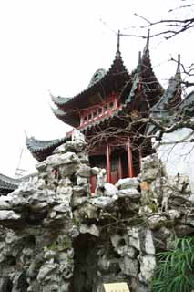 photo,material,free,landscape,picture,stock photo,Creative Commons,Yuyuan Garden, Joss house garden, deformed limestone, Chinese food style, I am painted in red