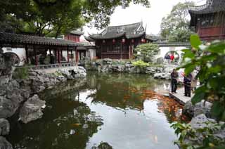 Foto, materieel, vrij, landschap, schilderstuk, bevoorraden foto,Yuyuan Tuinieren, Joss huis tuinieren, , Chinees etenswaar trant, Waterplas