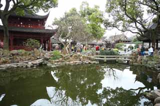 Foto, materiell, befreit, Landschaft, Bild, hat Foto auf Lager,Yuyuan-Garten, Joss Hausgarten, , Chinesischer Essensstil, Teich