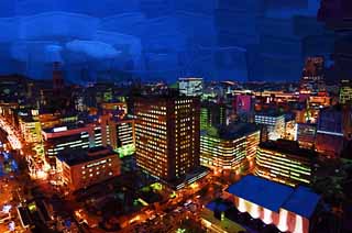 illust,tela,gratis,paisaje,fotografa,idea,pintura,Lpiz de color,dibujo,Una vista de noche de Sapporo, Ciudad, Illuminations, Luz, Soy hermoso