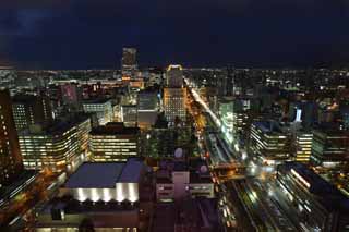 foto,tela,gratis,paisaje,fotografa,idea,Una vista de noche de Sapporo, Ciudad, Illuminations, Luz, Soy hermoso