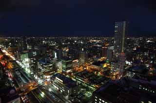 foto,tela,gratis,paisaje,fotografa,idea,Una vista de noche de Sapporo, Ciudad, Illuminations, Luz, Soy hermoso