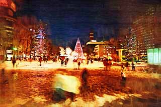 illust, matire, libre, paysage, image, le tableau, crayon de la couleur, colorie, en tirant,Un parc de rue principal, Illuminations, , lumire, Je suis beau