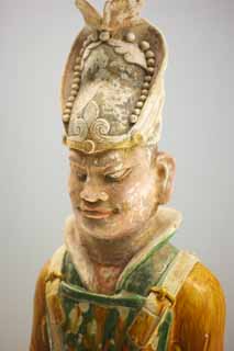 photo,material,free,landscape,picture,stock photo,Creative Commons,A Tang tricolored earthenware coloring glaze Sue sentence officer bad beginning, doll, I am bright, I am brave, The history