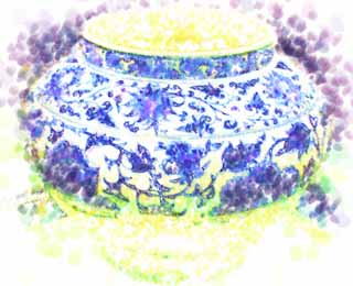 illust, materiell, befreit, Landschaft, Bild, Gemlde, Farbbleistift, Wachsmalstift, Zeichnung,,Antikes China, Keramikware, Ich bin hell, Masami, Die Geschichte