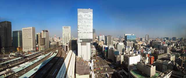 Foto, materieel, vrij, landschap, schilderstuk, bevoorraden foto,Tokio panorama, Gebouw groep, Platform, Tokio Station, Renovatie