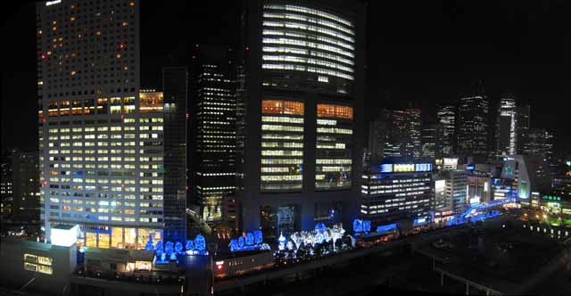 Foto, materieel, vrij, landschap, schilderstuk, bevoorraden foto,Shinjuku panorama, Zuidelijk terras, Het station plein, Kerst, Renovatie