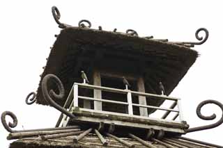 fotografia, materiale, libero il panorama, dipinga, fotografia di scorta,Resti di Karako / chiave edificio alto, Il Giappone  pi vecchio, edificio di legno, Nei giorni di un vecchio tumulo di sepoltura, Grande fossato circolare