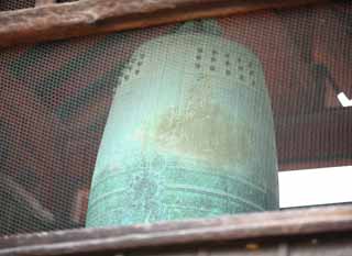 fotografia, materiale, libero il panorama, dipinga, fotografia di scorta,Campana di tempio di tempio di Taima, Architettura di Buddismo, campana di tempio, strumento musicale, Colpendo una campana