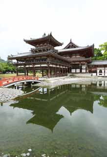 Foto, materiell, befreit, Landschaft, Bild, hat Foto auf Lager,Byodo-in Tempel chinesischer Phnixtempel, Welterbe, Jodo-Glaube, Pessimismus wegen des Glaubens am dritten und letzter Phase von Buddhismus, Ein Amitabha sitzendes Bild