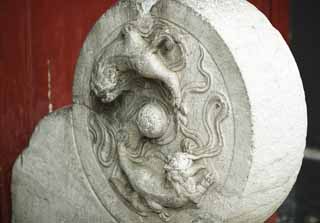 foto,tela,gratis,paisaje,fotografa,idea,Un Ryuge masivo escultura del templo, Buddhism, Comida china, Estatua de piedra, Len