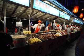 fotografia, materiale, libero il panorama, dipinga, fotografia di scorta,Una bancarella di strada di Universit di cancello di Dongan, Sputare-arrostendo, Cibo fritto in olio, Facendo il turista, Mais