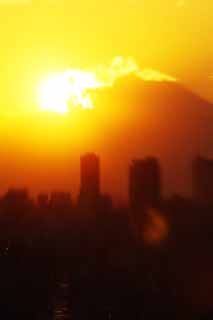 fotografia, material, livra, ajardine, imagine, proveja fotografia,Mt. Fuji da destruio de exploso atravs de fogo, Pr-do-sol, Mt. Fuji, construindo, nuvem
