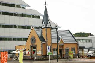 Foto, materiell, befreit, Landschaft, Bild, hat Foto auf Lager,Yuubari-Station, Wetterhahn, Das Terminal, Terminal, Ist scharf; ein Dach