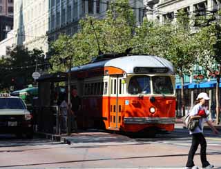 photo, la matire, libre, amnage, dcrivez, photo de la rserve,Un tramway, Je suis rouge du cinabre, tramway, arbre au bord de la route, piste