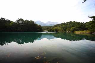 fotografia, materiale, libero il panorama, dipinga, fotografia di scorta,Lago Bishamon, foresta, stagno, Blu azzurro, Mt. Bandai-san