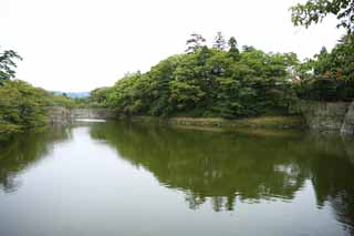 photo,material,free,landscape,picture,stock photo,Creative Commons,Young Matsushiro moat, moat, Ishigaki, Kurokawa Castle, Ujisato Gamo