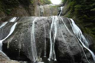 Foto, materieel, vrij, landschap, schilderstuk, bevoorraden foto,Een waterval van Fukuroda, Westing Boeddhist pastoor, Takikawa, Kuji Rivier, Komon Mito