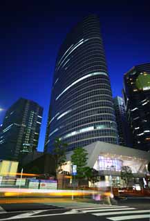 fotografia, materiale, libero il panorama, dipinga, fotografia di scorta,Shinagawa, edificio a molti piani, Un palazzo degli uffici, Shinagawa scambia citt, Alla buio