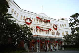 Foto, materieel, vrij, landschap, schilderstuk, bevoorraden foto,Verlotingen hotel, Koloniaal hotel, Koloniaale trant, Singapore mitella, Singapore hotel