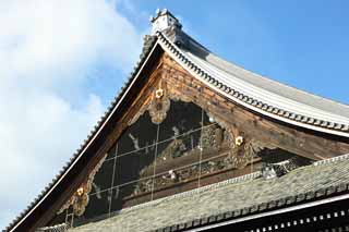 photo, la matire, libre, amnage, dcrivez, photo de la rserve,Temple Honganji ouest dans lequel l'image du fondateur est installe dans, Honganji, Chaitya, Shinran, btiment en bois