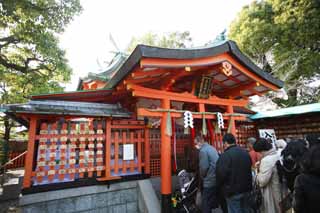 photo,material,free,landscape,picture,stock photo,Creative Commons,Fushimi-Inari Taisha Shrine east circle Shinto shrine, New Year's visit to a Shinto shrine, votive tablet, Inari, fox