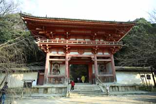 photo, la matire, libre, amnage, dcrivez, photo de la rserve,Temple Daigo-ji porte Deva, Chaitya, Image bouddhiste, Deux rois Deva, Image de Roi Deva