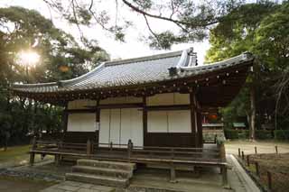 Foto, materieel, vrij, landschap, schilderstuk, bevoorraden foto,Daigo-ji Temple Kiyotaki heiligdom voorkant heiligdom, Chaitya, Kiyotaki honorific titel van een Japanse godheid, Lokale godheid Corporatie, Shoji