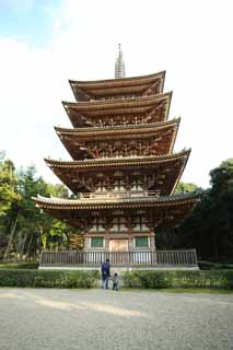 fotografia, materiale, libero il panorama, dipinga, fotografia di scorta,Tempio di Daigo-ji cinque pagoda di Storeyed, Chaitya, Io sono dipinto in rosso, due mandala di mondi, Ritratto di Buddismo esoterico giapponese