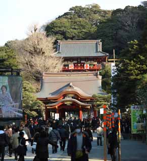 Foto, materieel, vrij, landschap, schilderstuk, bevoorraden foto,Hachiman-gu Shrine Hongu, , Een opper heiligdom, Belangrijkste heiligdom, 