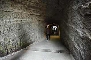 Foto, materiell, befreit, Landschaft, Bild, hat Foto auf Lager,Zeniarai-benten Shrine-Tunnel, Verehrung, Tunnel, Frau des Hauptzen-Priesters, Profitabel