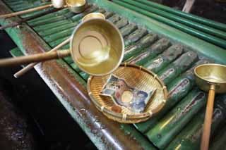 , , , , ,  .,Zeniarai-benten Shrine, ladle, ,   -, -