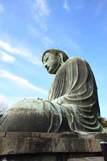 Foto, materiell, befreit, Landschaft, Bild, hat Foto auf Lager,Kamakura groe Statue von Buddha, , , Soong-Stil, Buddhismus-Skulptur