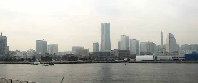 fotografia, material, livra, ajardine, imagine, proveja fotografia,Minato Mirai, torre de marco, armazm de tijolo vermelho, construindo, nibus de mar