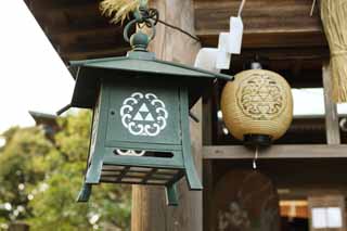 Foto, materiell, befreit, Landschaft, Bild, hat Foto auf Lager,Eshima Shrine Okutsu-Schrein, grtnern Sie Laterne, Laterne, , Schintoismus