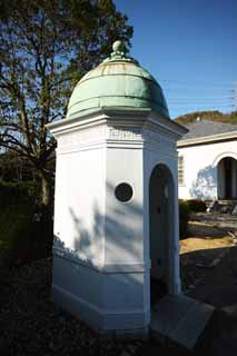 Foto, materiell, befreit, Landschaft, Bild, hat Foto auf Lager,Meiji-mura-Dorf Museum Akasaka kaiserliche Villa Front Tor Wache Kiste, das Bauen vom Meiji, Die Verwestlichung, West-Stilgebude, Kulturelles Erbe