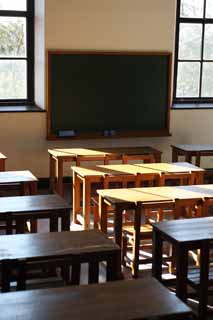 photo,material,free,landscape,picture,stock photo,Creative Commons,Meiji-mura Village Museum St. John cathedral , classroom, desk, Western-style building, Cultural heritage