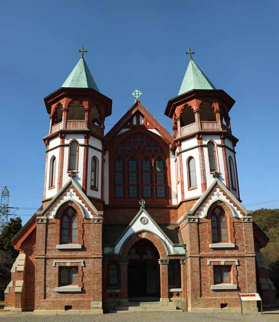 Foto, materiell, befreit, Landschaft, Bild, hat Foto auf Lager,Meiji-mura-Dorf Museum St. John Kathedrale, das Bauen vom Meiji, Die Verwestlichung, West-Stilgebude, Kulturelles Erbe