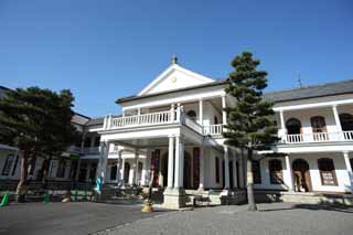 Foto, materieel, vrij, landschap, schilderstuk, bevoorraden foto,Meiji-mura Village Museum Mie Government gebouw, Gebouw van de Meiji, De Westernization, Westelijke-trant gebouw, Cultureel heritage