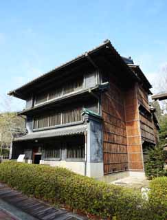 fotografia, materiale, libero il panorama, dipinga, fotografia di scorta,Una persona di Meiji-mura Villaggio Museo casa di pino est, costruendo del Meiji, L'occidentalizzazione, Architettura di tradizione, Eredit culturale