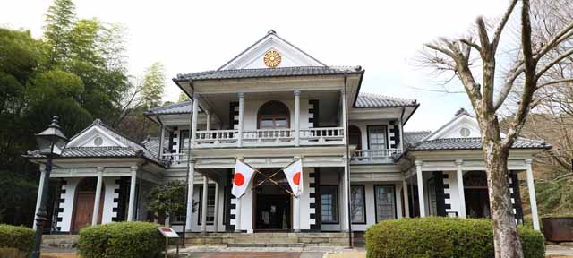 foto,tela,gratis,paisaje,fotografa,idea,Oficina del gobierno de Higashiyamanashi - arma de fuego del museo de pueblo de Meiji - mura, Construccin del Meiji, La occidentalizacin, Edificio historia de vaqueros -style, Herencia cultural