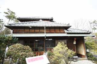 Foto, materiell, befreit, Landschaft, Bild, hat Foto auf Lager,Meiji-mura-Dorf Museum Rohan Kouda-Haus [eine Schneckeneinsiedelei], das Bauen vom Meiji, Die Verwestlichung, In den Tagen des tiefen roten Taues, Kulturelles Erbe