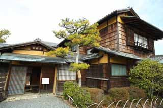 fotografia, material, livra, ajardine, imagine, proveja fotografia,Meiji-mura Aldeia Museu Kinmochi Saionji outra casa, construindo do Meiji, A ocidentalizao, Edifcio de Japons-estilo, Herana cultural